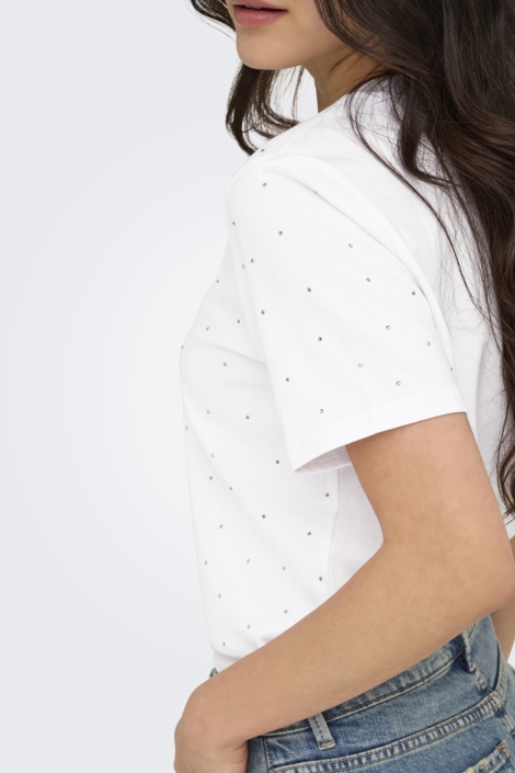 Only onlmonja s/s studs tee jrs
